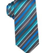 Up your office style with this handsome silk printed tie by Alfani.