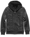 Rev up your ordinary hoodie collection with the graphic treatment and faux-sherpa lining of this style from Hurley.