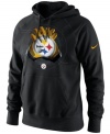 Hands down-make it apparent who your favorite football team is with this Pittsburgh Steelers NFL graphic hoodie from Nike.