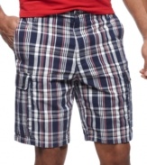 Prep your warm-weather wardrobe with these classic madras plaid shorts from Club Room.