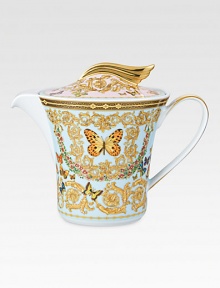 The House of Versace's extraordinary new porcelain dinnerware collection is defined by the scrolling vines and verdant detail of an elegant country garden. From the Butterfly Garden CollectionPorcelain43 oz.Hand washMade in Germany