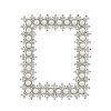 Delicate frame with faux pearls and Swarovski® crystals in a silver-tone metal finish.