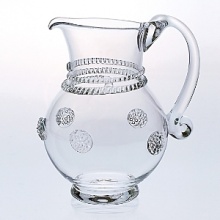 Mouth blown by artisans in the hills of Prague. The unique composition of Juliska glass allows it to be blown especially thin, making the glass an unexpected pleasure to drink from and to handle. Being handmade, no two pieces of Juliska are identical.