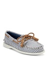 In classic stripes, a timeless boat shoe from Sperry Top-Sider feels right at home.