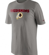 From the pre-game to after-party, show off your Washington Redskins pride in this NFL football t-shirt from Nike.