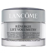 Skin Truth: Skin cells need to communicate with each other constantly. This communication is key in helping maintain the support structure that keeps skin looking youthful. Lancôme innovation: New from Lancôme, Rénergie Lift Volumetry features the unique GF-Volumetry™ complex, shown to help support cellular communication.