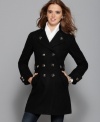 Dollhouse salutes you with a chic-military style coat. Ideal for daytime or date night, this is truly a classic look.