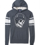 Your sporty gear never looked so edgy. This Ecko Unltd hoodie boasts an athletic design and a cool skull graphic print.