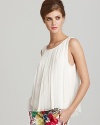 Alice + Olivia Top - Silk Gathered Tank