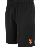 Get a leg up on the competition with these San Francisco Giants team shorts from Majestic.