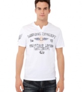 Step up your casual game with this graphic tee from Buffalo David Bitton.