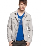 Upgrade your layered look with this moto-inspired jacket from Kenneth Cole Reaction.