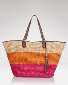 Say aloha to your new beach bag. In tropical toned raffia, Rafe New York's large tote is prime for your sunbathing essentials -- whether by the pool or in Polynesia.