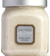 Almond Coconut Milk Sugar Scrub gently sloughs away dead skin for a soft and silky feel. Gentle enough for daily use Macadamia nut and sweet almond oils moisturize Vitamins A & E soothe and protect 12 oz.