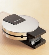 The stainless steel waffle maker from Cuisinart with nonstick plates makes four triangular sections at a time. Includes manufacturer's limited warranty. Style WMR-C.