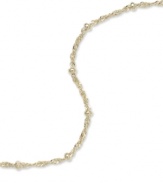 A simple shining layer. Giani Bernini's pretty chain anklet is crafted in 24k gold over sterling silver. Approximate length: 10 inches.