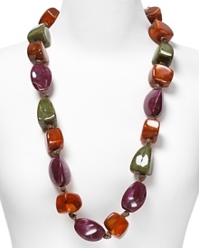 Add a splash of color to your look with this bold, beaded necklace from Pono.