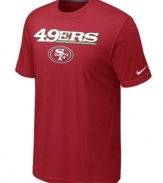 From the pre-game to after-party, show off your San Francisco 49ers pride in this NFL football t-shirt from Nike.