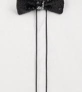 A striking, dress accessory that no one will forget, this sequined bow tie is ideal for the dapper gentleman looking to dazzle the crowd.About 5W x 2H95% polyester/3% viscose/2% elastaneDry cleanMade in Italy