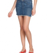 A spring staple, this Joe's Jeans denim skirt is a go-to style for a laid-back look!