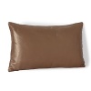 Inspired by textural luxury of women's ready-to-wear, this HUGO BOSS decorative pillow creates a singular statement of modern elegance with a stylish combination of leather, canvas and metallic fibers.