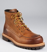 Weather the winter in old school cool with these Frye leather lace-up boots.