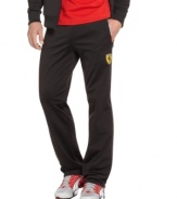 Sealed with the Ferrari stamp of approval, these Puma track pants infuse your look with the sleek, speed-chasing style of a sports car.