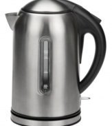 Cordless and portable, Kalorik's kettle has a concealed heating element so it frees up space on the stove, and with an impressive auto shut-off feature that turns the kettle off once water boils, this is the safe way to make any office or dorm room feel like home. 1-year warranty. Model JK23431.