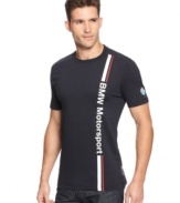 Add some speed to your casual, sporty style with this BMW t-shirt from Puma.