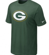 Go big! Display your love for the Green Bay Packers loud and proud in this oversized-logo t-shirt from Nike.