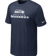 From the pre-game to after-party, show off your Seattle Seahawks pride in this NFL football t-shirt from Nike.