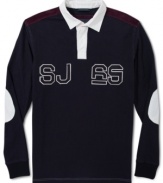 Get your style game on in this classic and cool Sean John rugby shirt.