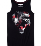 Are you the strong, silent type? Heed the call of the wild in this graphic tank from Sean John.