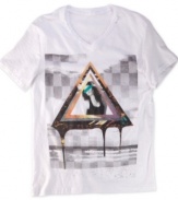 Three's company. This triangle graphic t-shirt from Bar III is an instant classic.