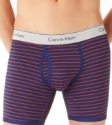 Created to celebrate the collection's 30th anniversary: A Boxer Brief inspired by the iconic Calvin Klein Underwear introduced in 1982, now updated with microfiber for an enhanced fit.