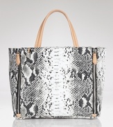 The classic canvas bag is re-rendered for the cool girl in an on-trend python print. Make a serpentine statement with this tote from Sam Edelman.