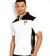 Just in time for the summer. Sport your favorite country's style with this Mexico-inspired polo shirt from Nautica.