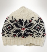 A wool snowflake-print hat, inspired by vintage intarsia-knit caps, adds heritage character to your look while keeping you warm.