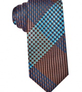 Make a big impression with bold plaid on this silk tie from Ben Sherman.