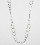 From the Dot Collection. This nature-inspired style from a socially and environmentally responsible brand features a sterling silver dot and hoop chain in a graduating design. Sterling silverLength, about 36Lobster clasp closureImported