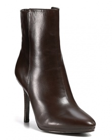 Soft, sleek leather pours over a classic boot silhouette. The of-the-moment shaft height creates an aura of easy elegance. From Lauren by Ralph Lauren.