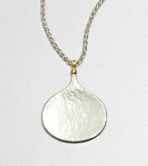 An elegant yet whimsical style with a sterling silver bottle-shaped pendant accented with a radiant 24k gold bale on a link chain. Sterling silver24k goldLength, about 23.6 adjustablePendant size, about 1.7Lobster clasp closureImported 