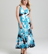 Karen Kane Plus Size Tie Dye Maxi Dress