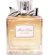 Discover Miss Dior Eau Fraîche, a dazzlingly fresh interpretation of Parisian charm and elegance. Miss Dior Eau Fraîche is a fresh chypre with bright bergamot and gardenia notes, underscored by the elegance of Indonesian Patchouli.  The Miss Dior Eau Fraîche woman has a spontaneous attitude and a natural elegance. Inspired by Christian Dior's emblematic codes: hounds tooth and the Couture bow; Miss Dior Eau Fraîche is truly fashion's finishing touch. 3.4 oz.