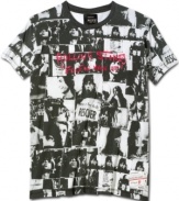 Capture the iconic cool of the Rolling Stones with this Exile on Main Street cover art graphic t-shirt.