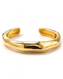 High shine and an undulating, organic shape made this cuff look like molten gold. By Alexis Bittar.