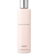 Luxurious moisturizing fragrance body lotion that offers the unique experience of La vie est belle. Your skin is instantly smoothed and illuminated to its most beautiful self. Made in USA. 6.7 oz. 