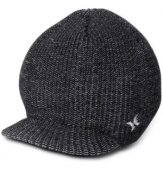 Top of your look with solid style in this visor beanie by Hurley.