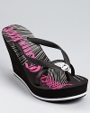 Juicy Couture Sandals - Lara High Wedge Thong