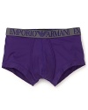 With a burst of dynamic color, these essential microfiber trunks are breathable, soft and stretchy for everyday wear.